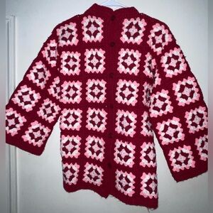 2X HP🎉🎉🎉Beautiful Handmade  Crochet  Button Jacket